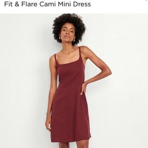 Old Navy Linen Fit & Flare Dress w/pockets